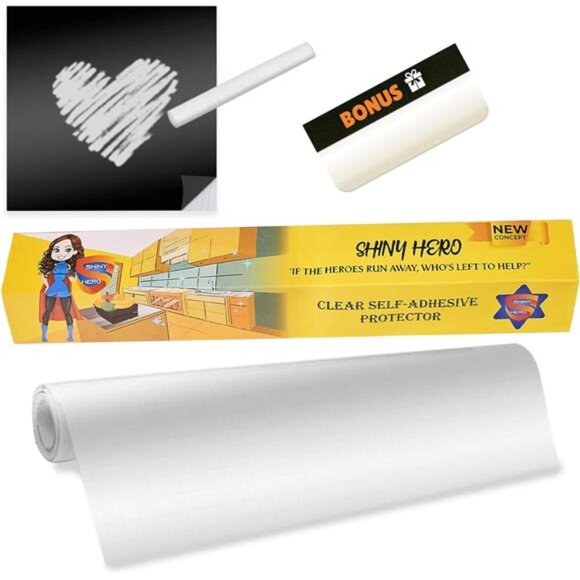 Clear Wall Protector Contact Paper - Self Adhesive Removable Film Kitchen - Picture 1 of 7